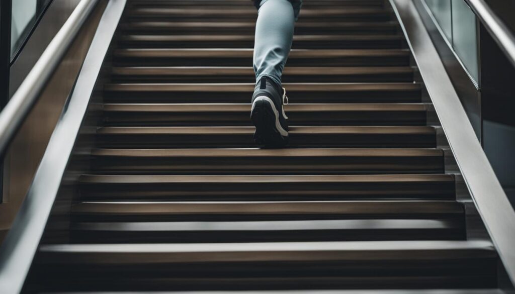 Treating knee pain when climbing stairs