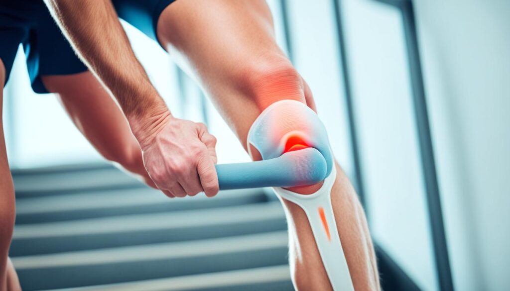 knee pain when walking down stairs