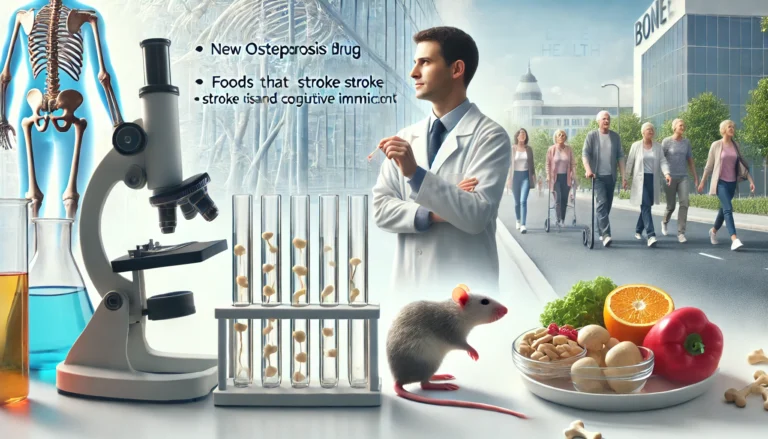 New Osteoporosis Drug Tested in Mice; Diet Reduces Stroke Risk, Cognitive Impairment; Walking Outdoors Benefits Bone Health