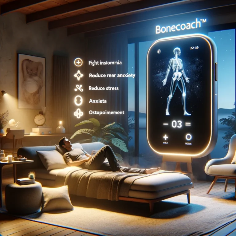 The health technology device that helps people fight insomnia, reduce stress and manage anxiety with Stefanie Broes + BoneCoach™ Osteoporosis and Osteopenia