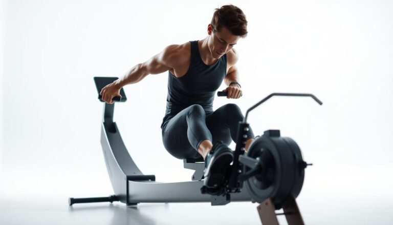 37. Knee-friendly rowing machine techniques