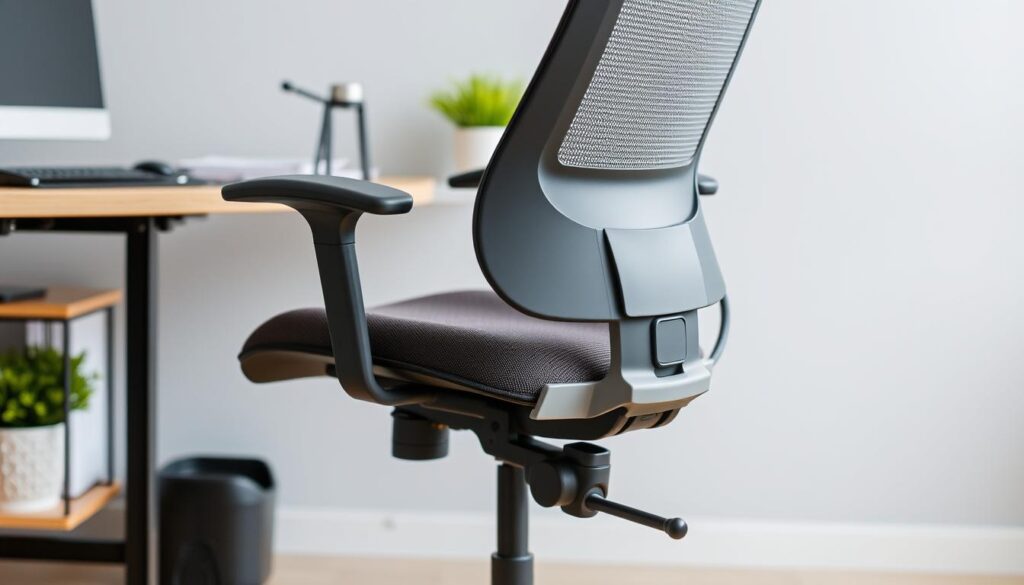 Ergonomic office chair with adjustable height and lumbar support