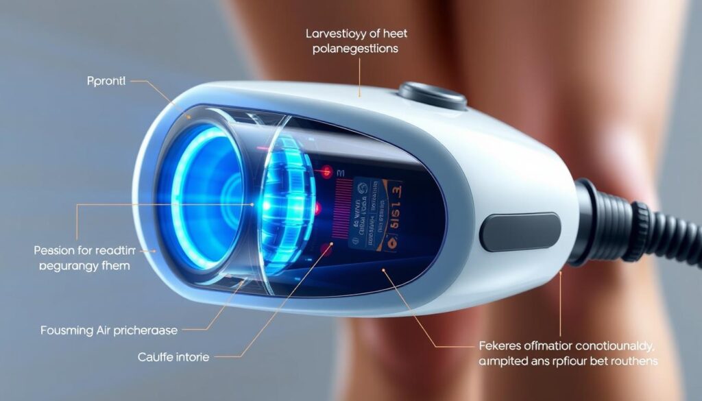 Generate an image of the Laser Heated Air Pressure Knee Rheumatoid Arthritis Physiotherapy Massager Generate an image of the Laser Heated Air Pressure Knee Rheumatoid Arthritis Physiotherapy Massager