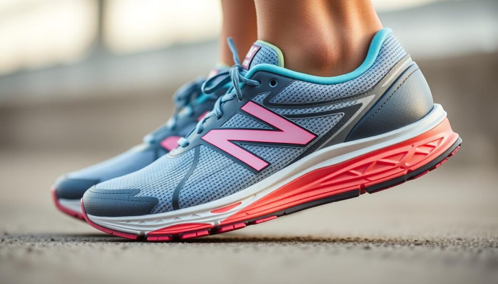 Generate an image of the New Balance Fresh Foam X 1080v14 women's shoes for knee pain.
