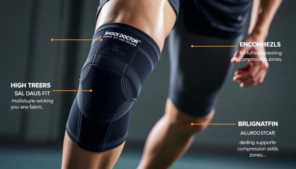 Generate an image of the Shock Doctor Knee Compression Sleeve.