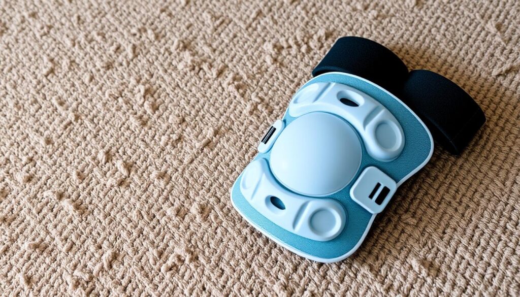 Image of knee pads on carpet
