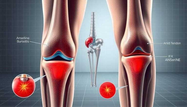 Knee bursitis anserine vs prepatellar