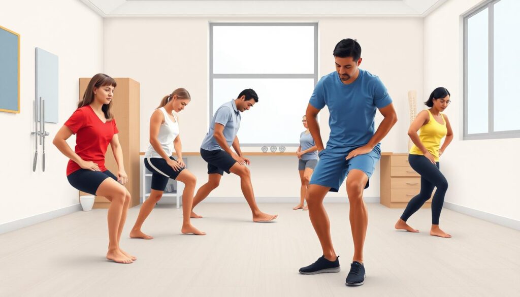 Physical therapy exercises for knee rehabilitation