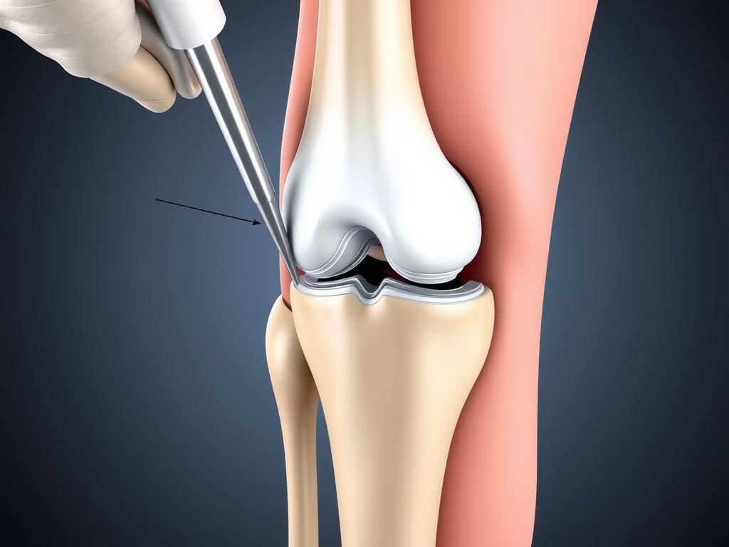 3D animation of total knee replacement surgery procedure
