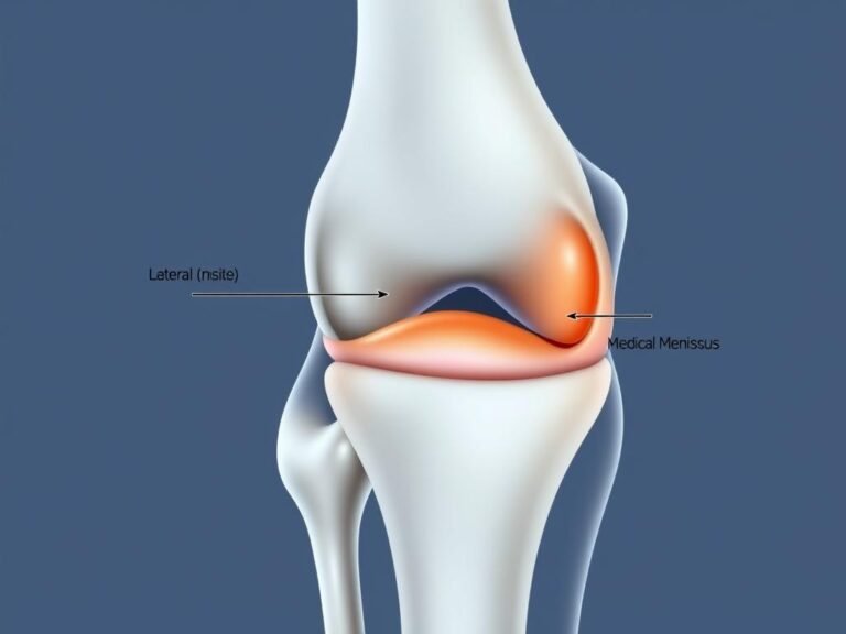 Anatomical comparison of lateral (outside) and medial (inside) meniscus in the knee joint