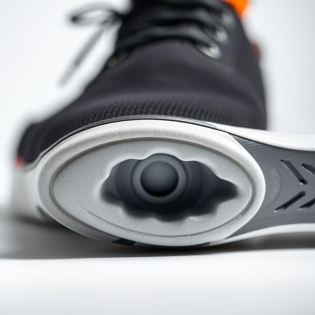 Close-up of shoe cushioning technology Close-up of shoe cushioning technology