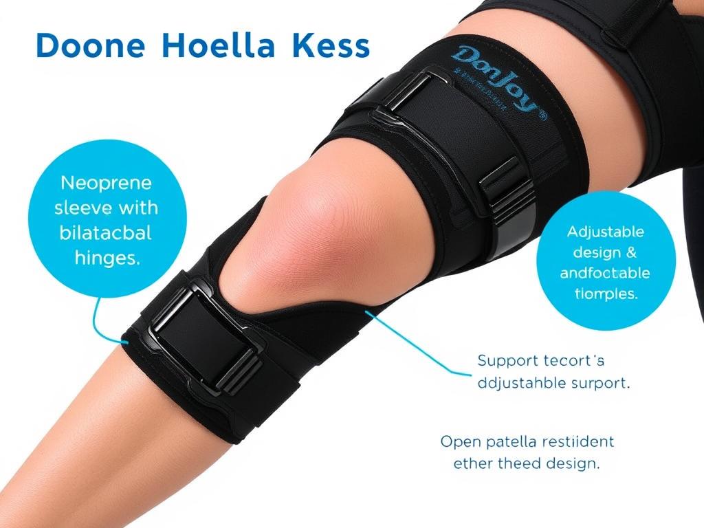 DonJoy Deluxe Hinged Knee Brace for meniscus support