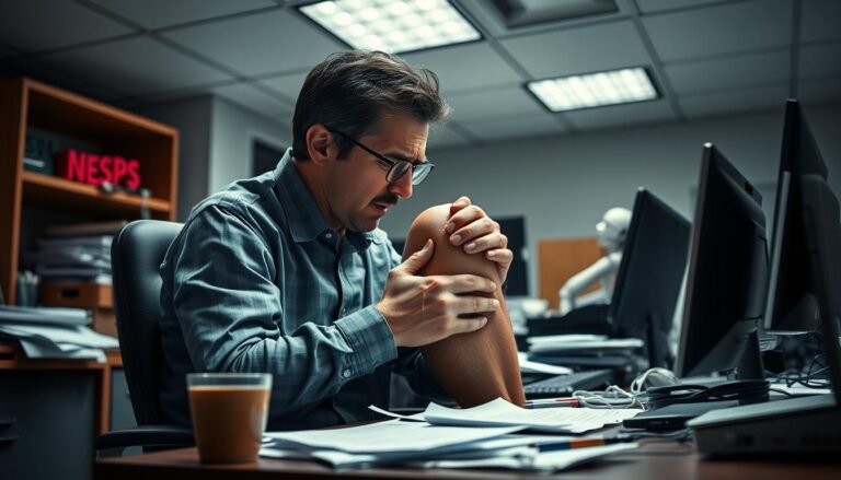 Knee pain after sitting at desk all day