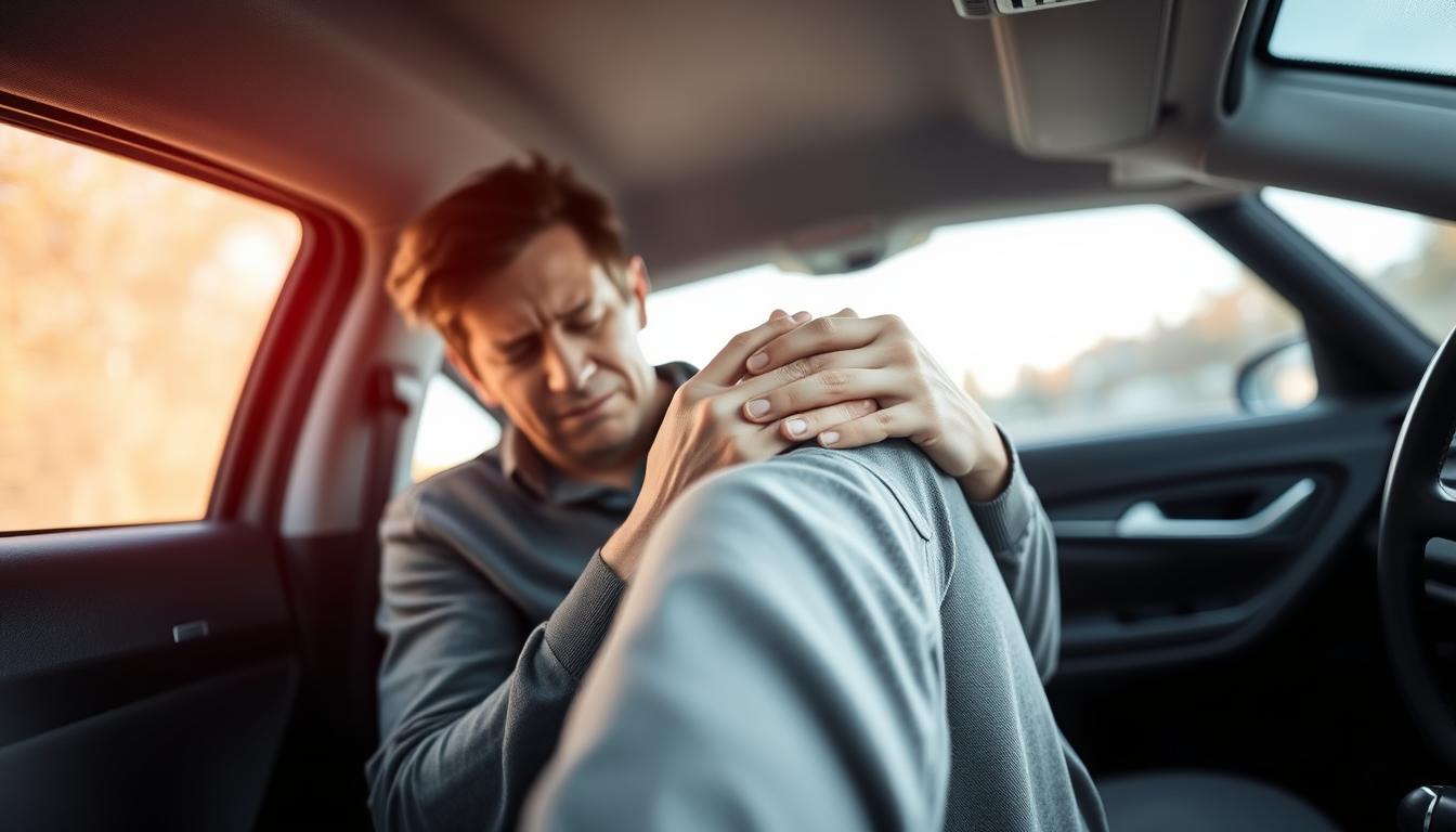 Knee pain when getting in and out of car