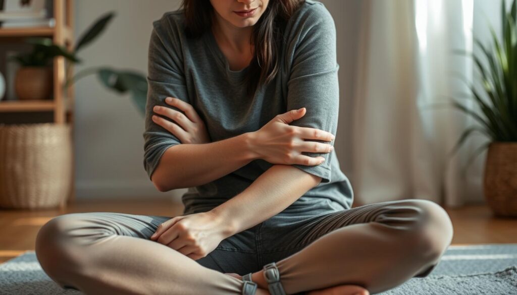 Lateral joint discomfort during seated positions
