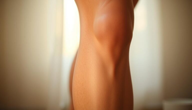 Morning knee stiffness without swelling"