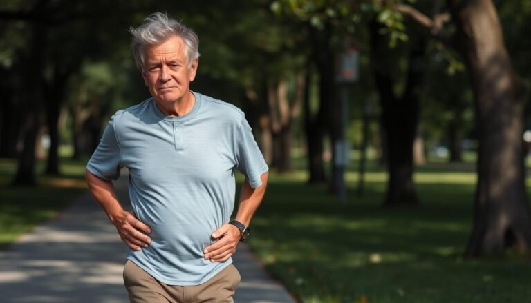 Person experiencing knee pain that comes and goes while walking on a path