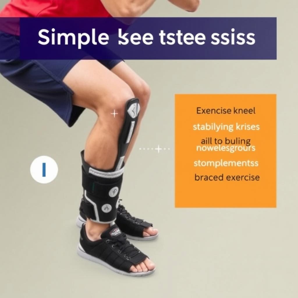 Person performing knee strengthening exercises to complement brace support