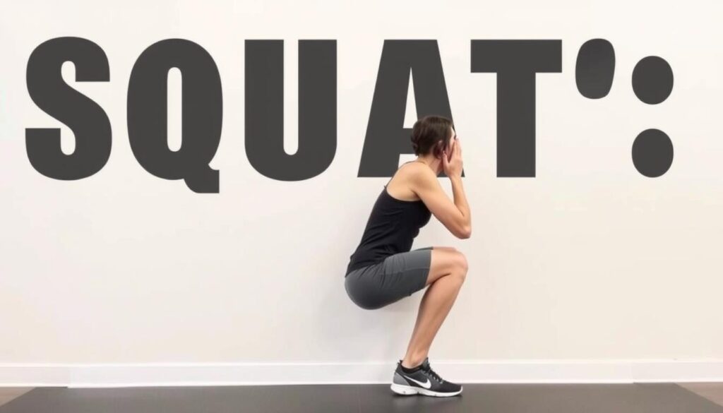 Person performing wall squat exercise to strengthen knees without surgery