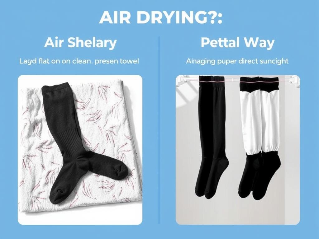 Proper drying and storage of knee high support socks