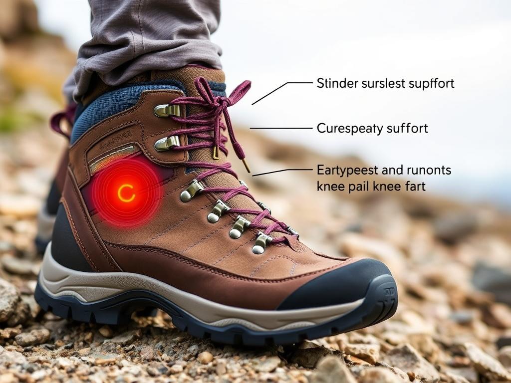 Proper hiking footwear with good ankle and arch support