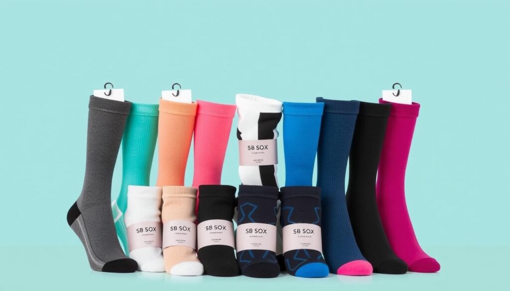 SB SOX women's compression socks in various colors