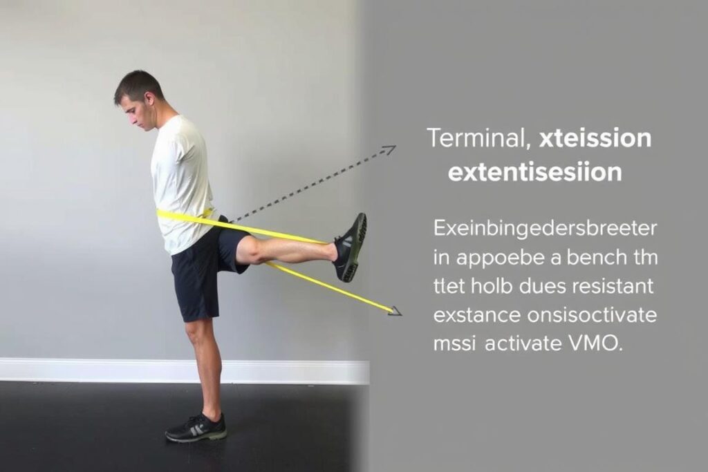 Terminal knee extension exercise for vastus medialis obliquus (VMO) activation