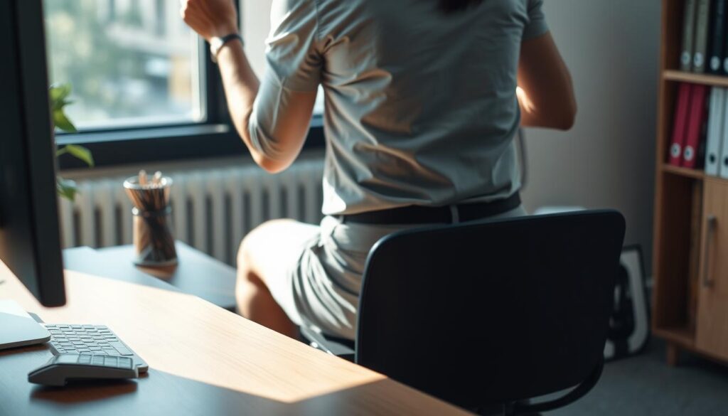 desk posture and joint stress