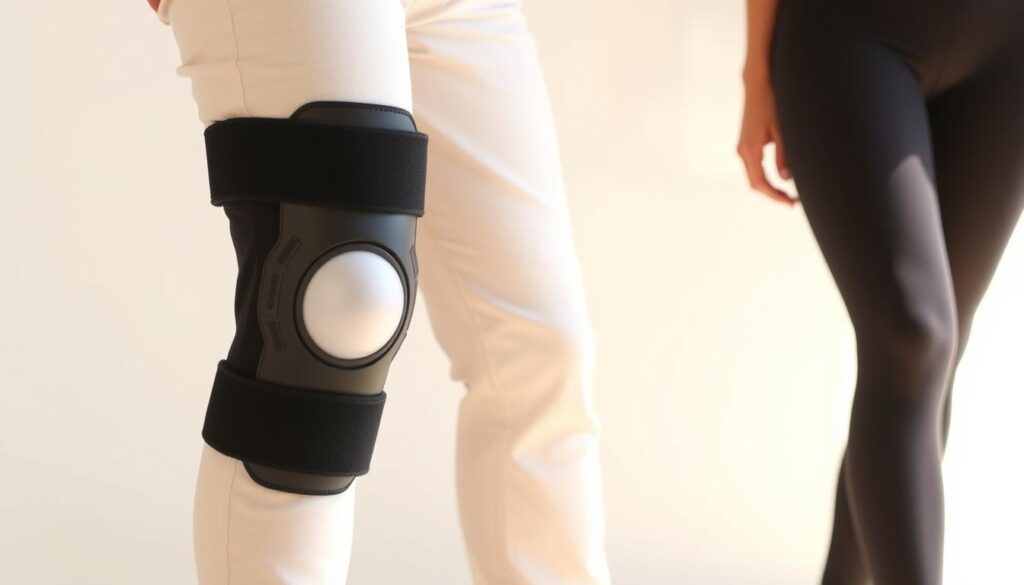 knee brace over pants versus leggings