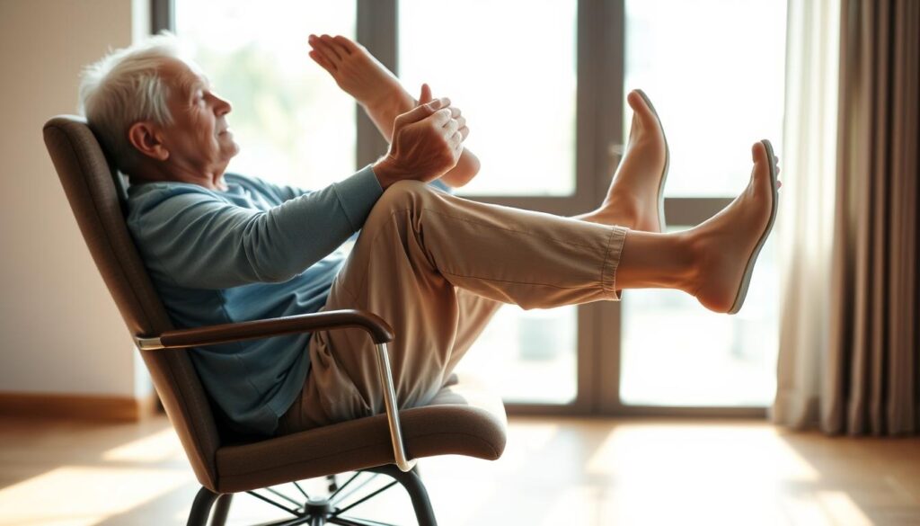 seated knee extensions for seniors