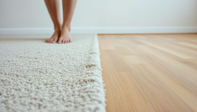 Carpet vs. hard floor knee pressure