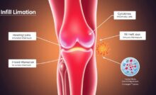 Diagram showing inflammation pathways in chronic knee pain
