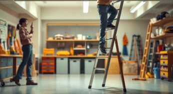 Knee Pain grimping on a Ladder