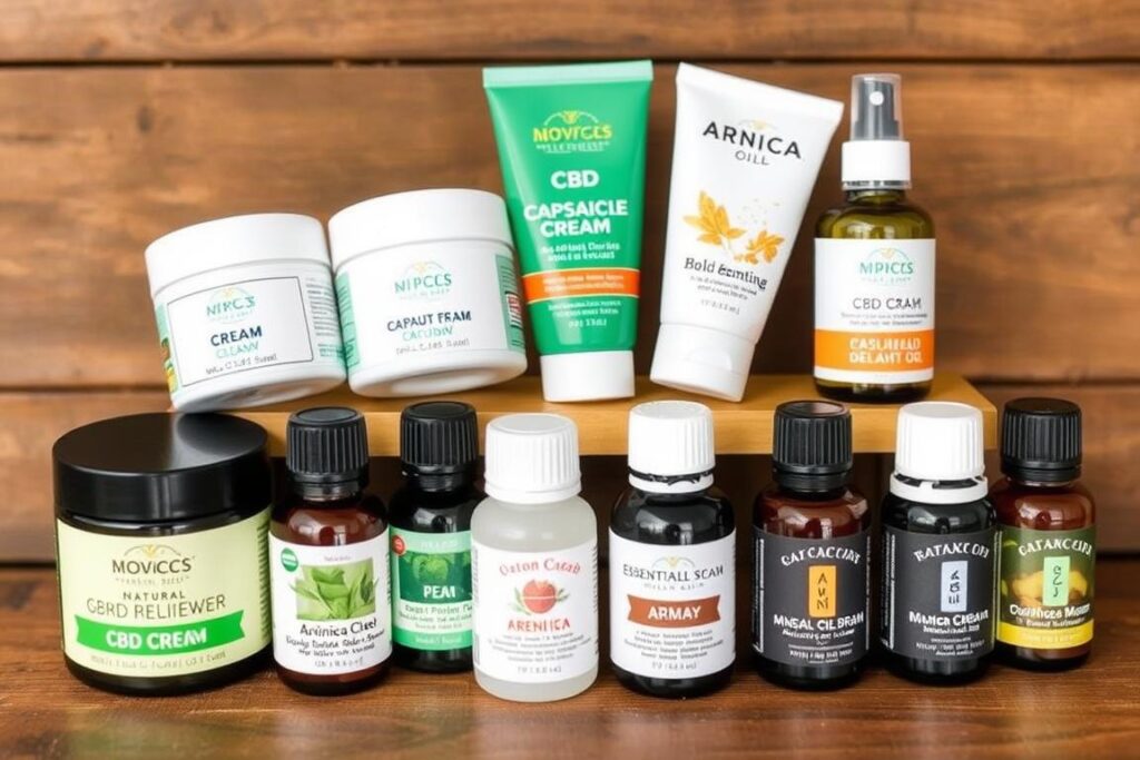Various natural topical analgesics for knee pain