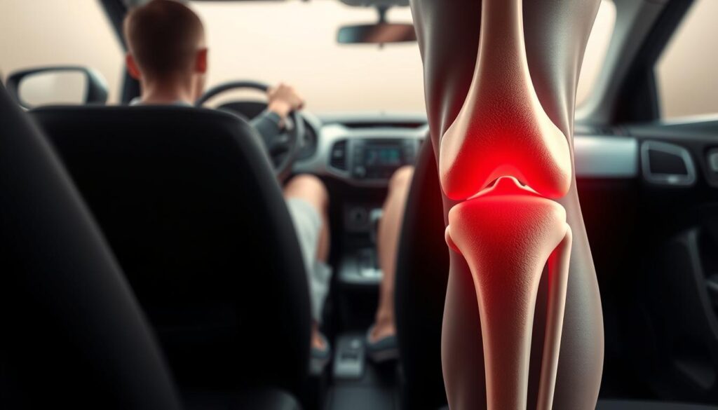 causes of knee pain after driving