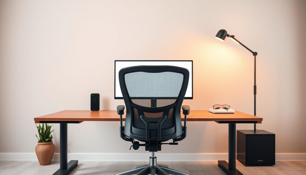 ergonomic workspace setup