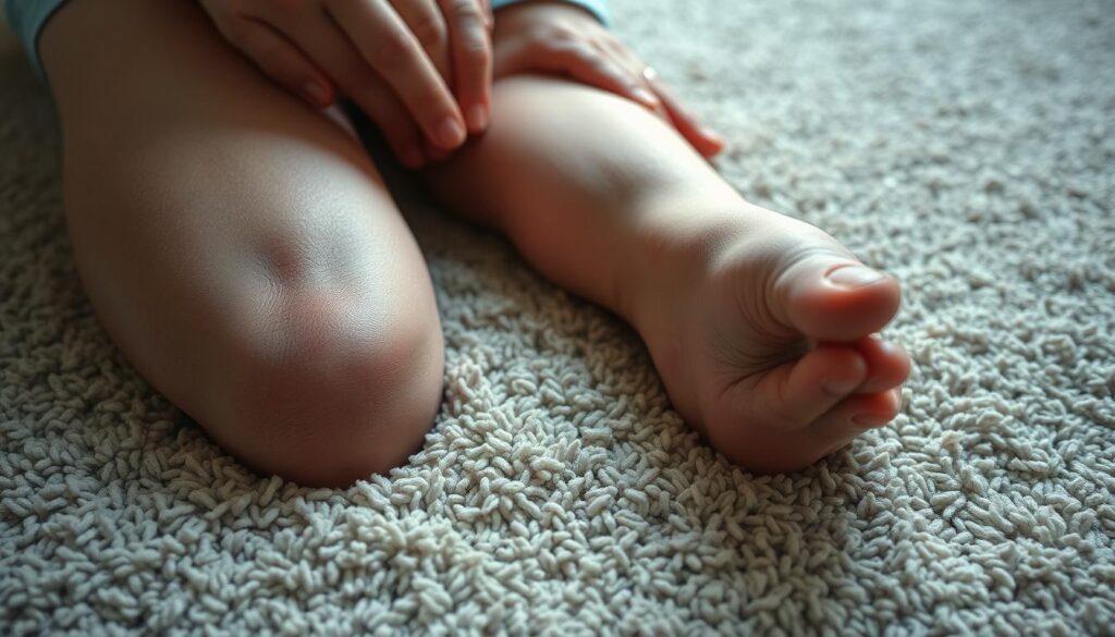 knee pressure on carpet