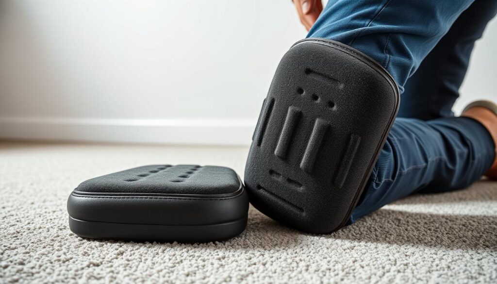 knee protection during carpet work